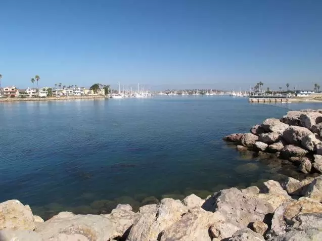 You can see both sides of the harbor.