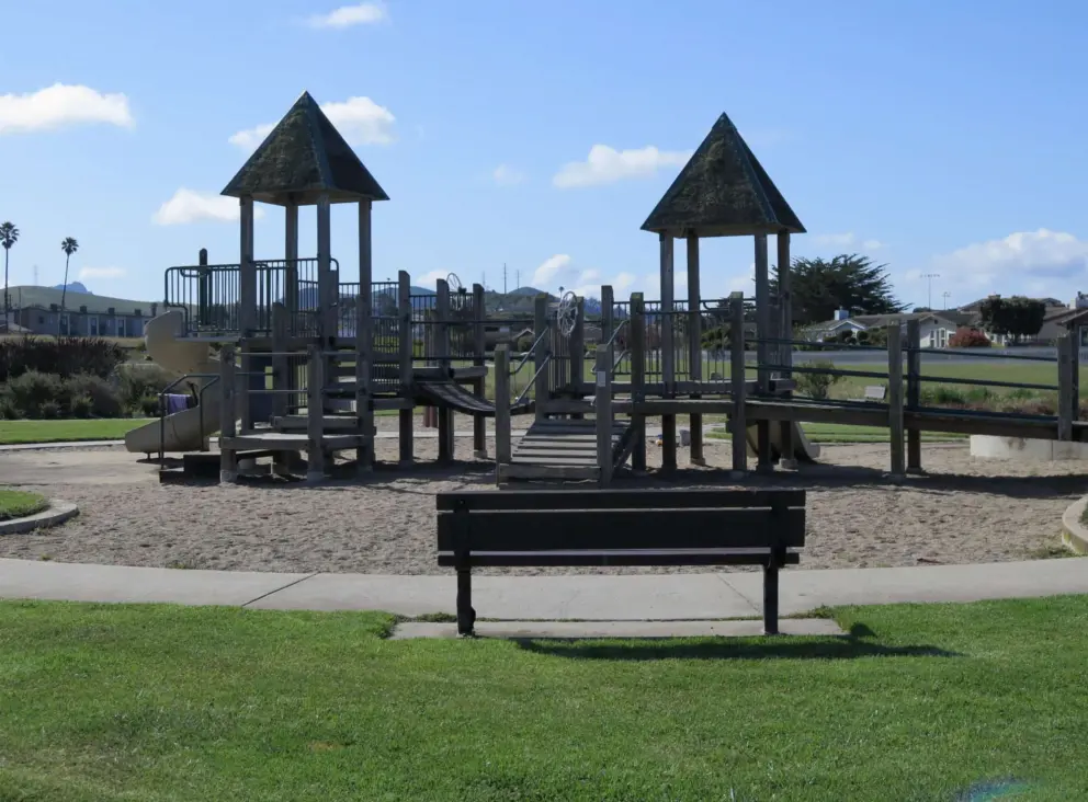 Playground with two towers. 
