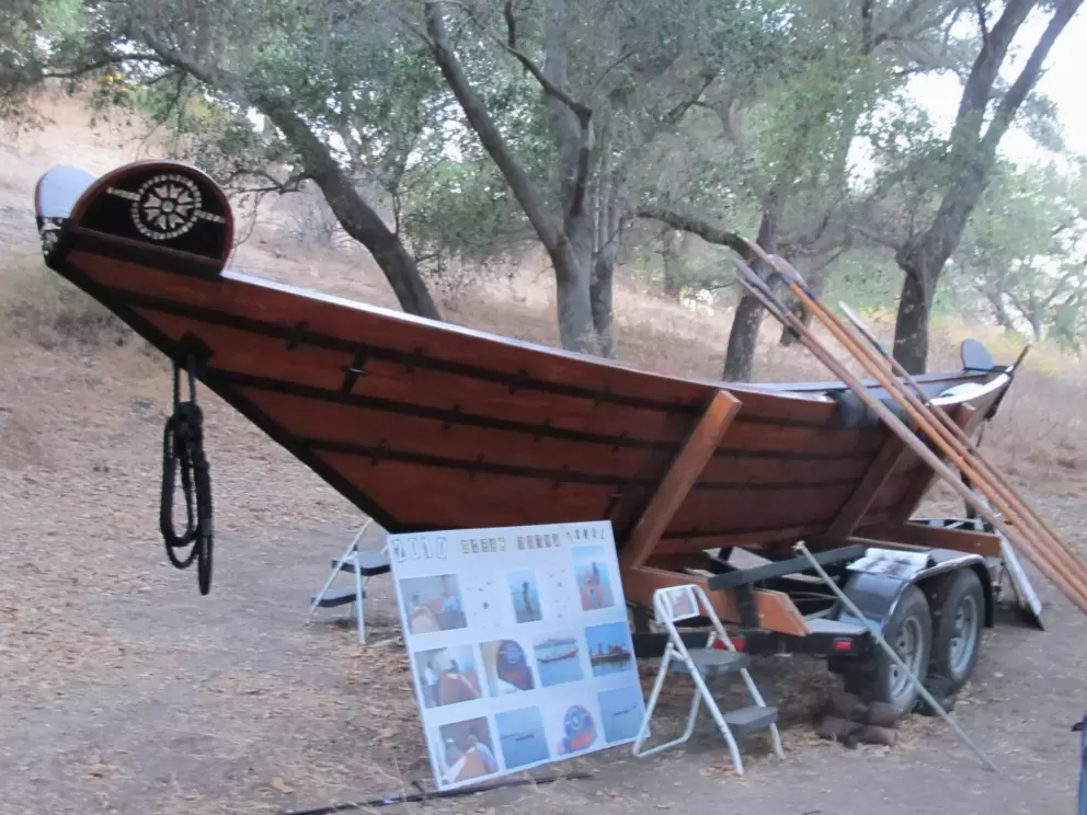 Chumash tomol or plank canoe.