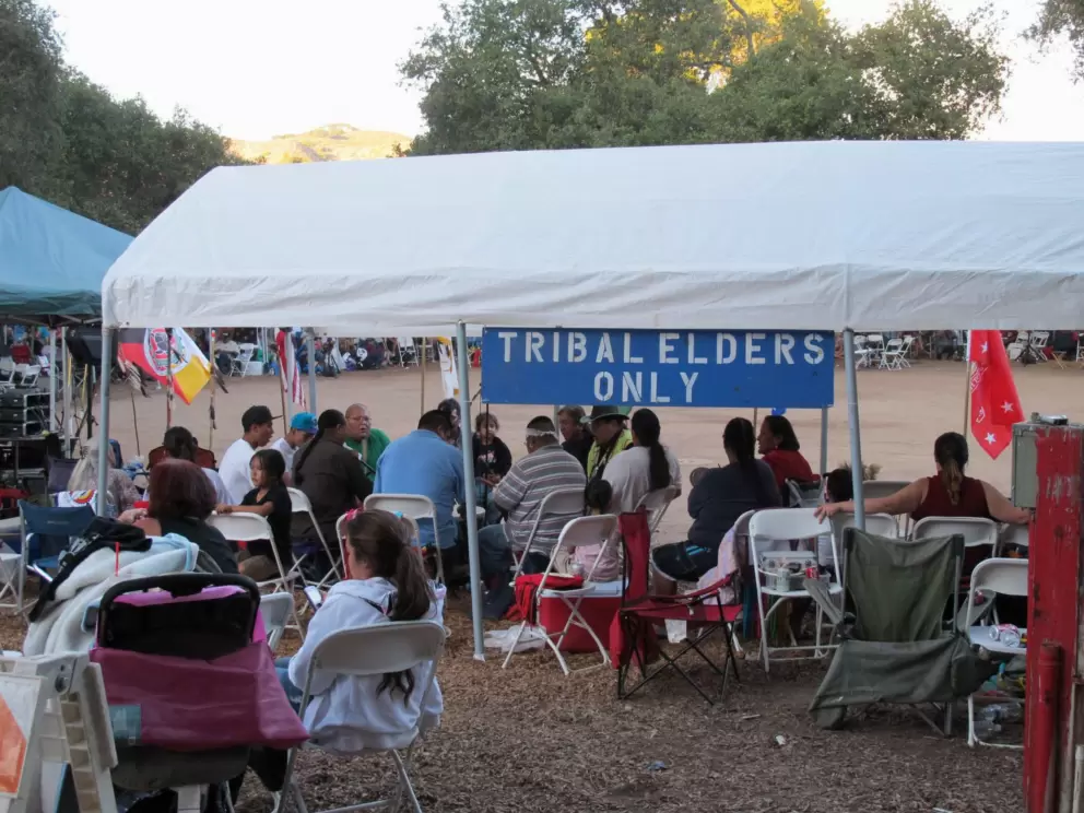 The tribal elders perform their amazing drumming.