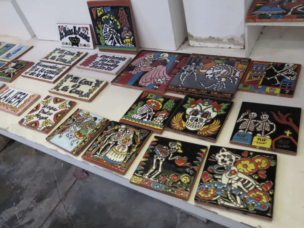 Day of the Dead ceramic tiles. 