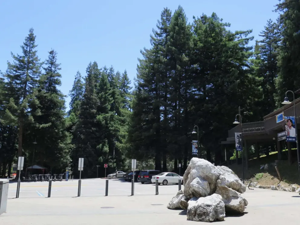 Limestone rock at the campus center (student union). 