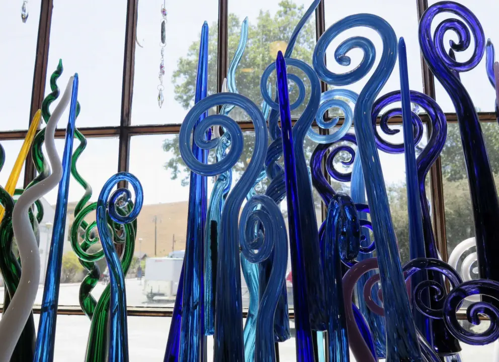 Curlicue garden glass. 