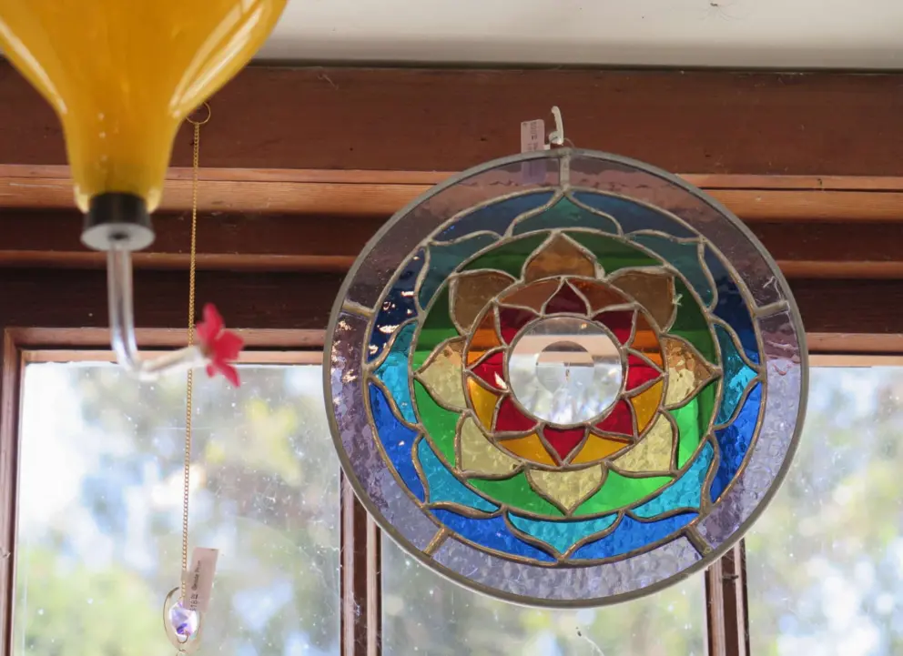 Stained glass lotus. 