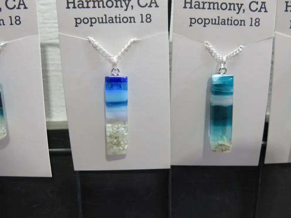 Glass necklaces. 