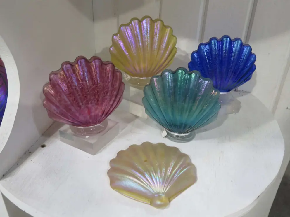 Blown glass shells. 
