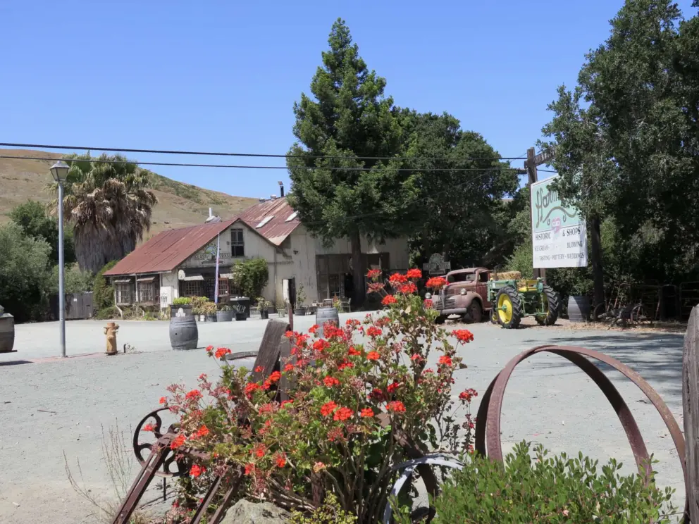 Looking toward the glassworks shop.