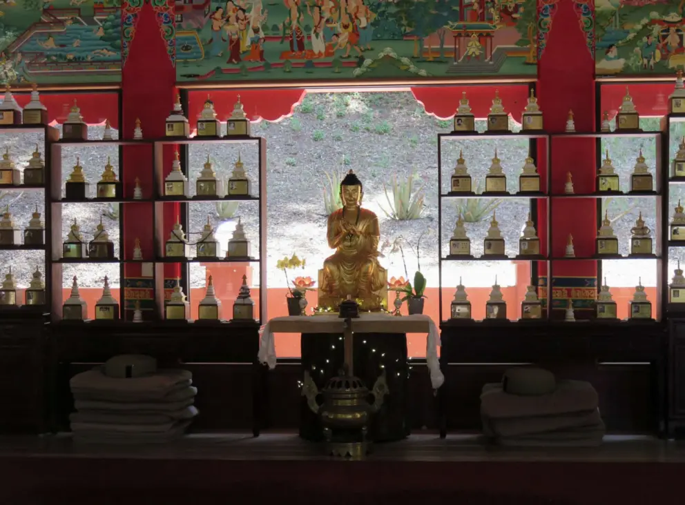 Inside the Wish Fulfilling Temple. 