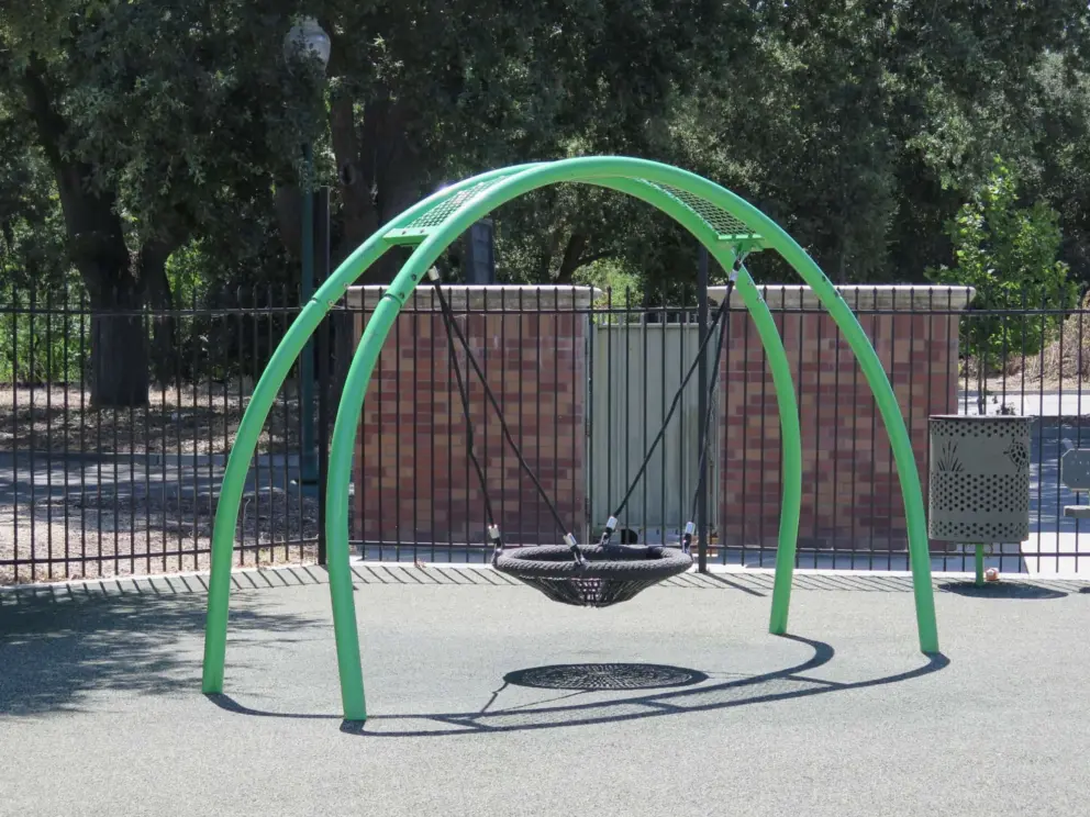 Canvas disc swing. 