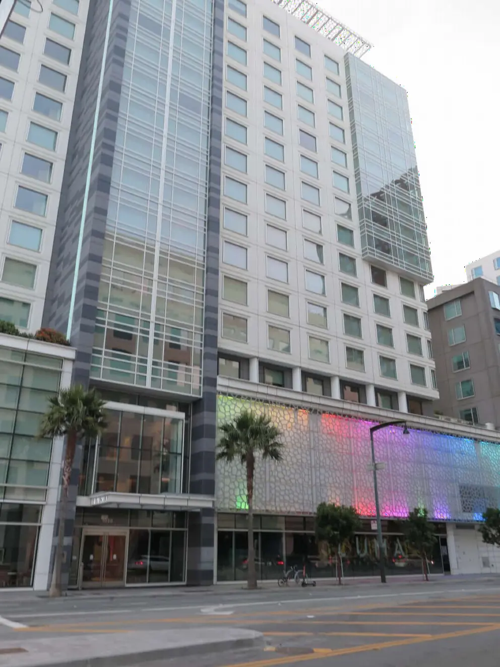 Luma Hotel at night. 