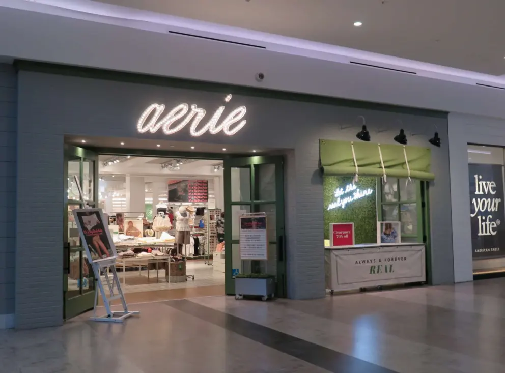 Aerie, a teen clothing store. 