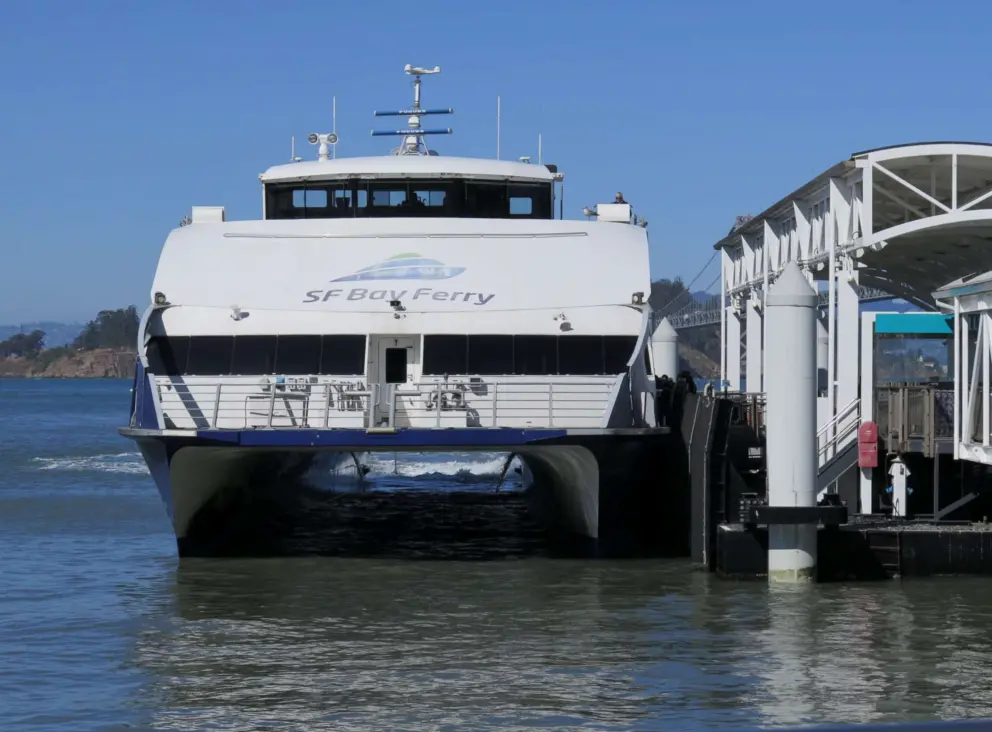 SF Bay Ferry, docked at Embarcadero. 