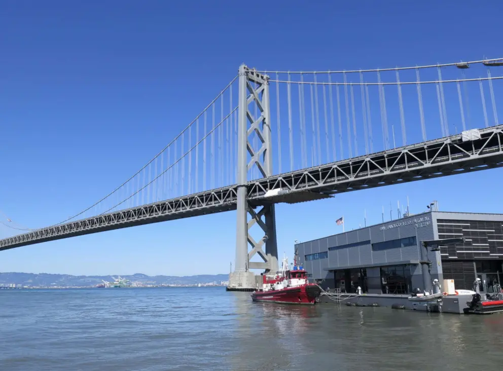 Fire Station below the Bay Bridge, near the Ferry Building. 