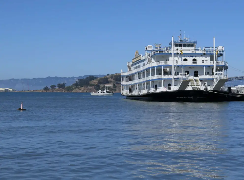San Francisco Belle, and Yerba Buena Island in the distance. 