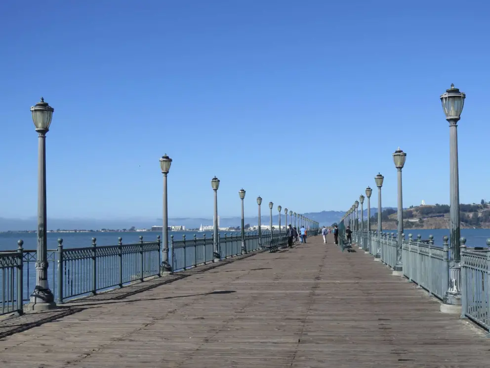 Looking toward Yerba Buena Island, from Pier 7. 
