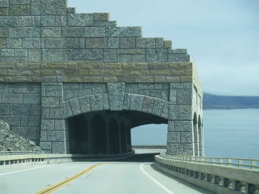 The bridge north of Limekiln State Beach. 