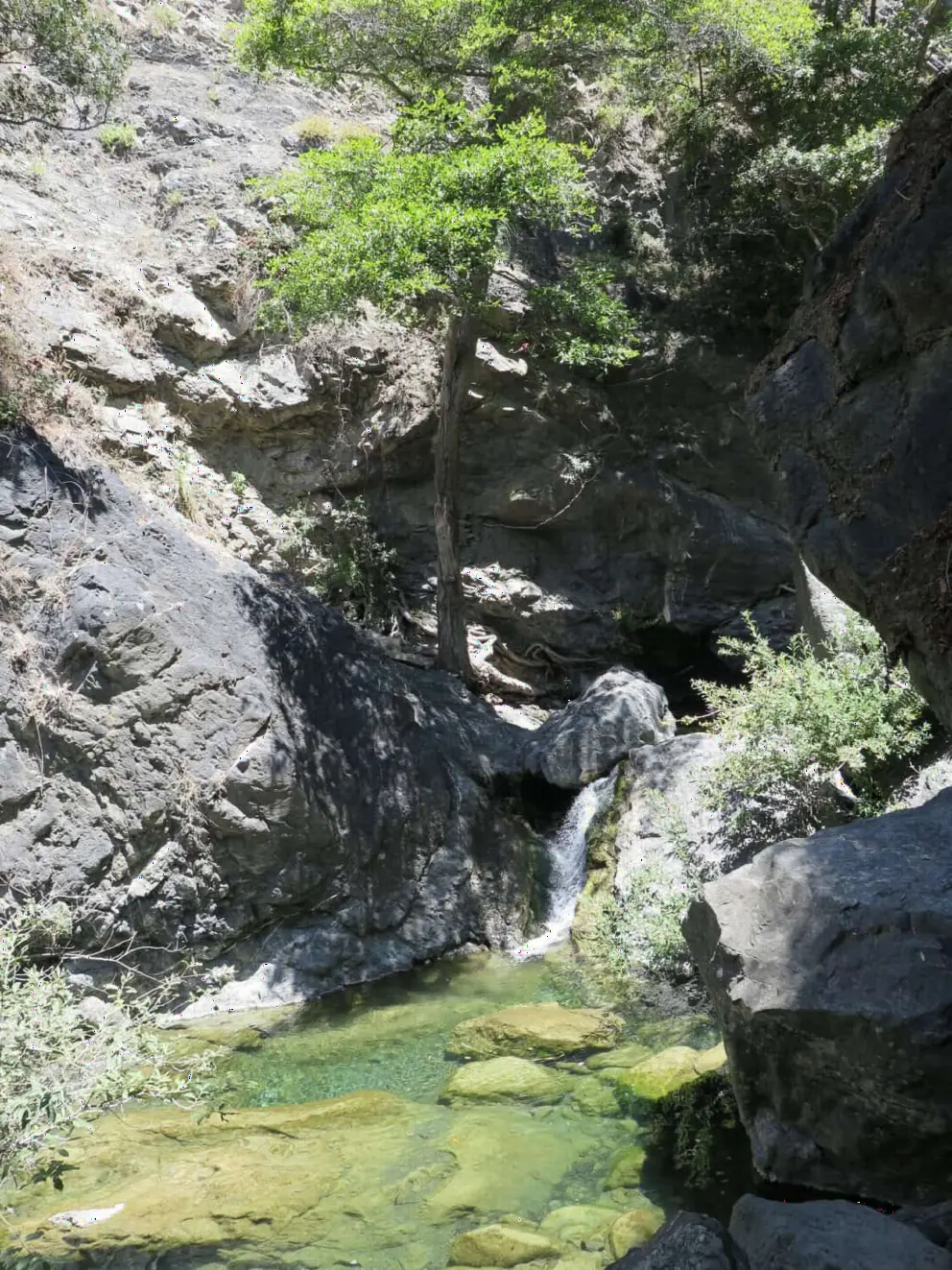 A small waterfall. 