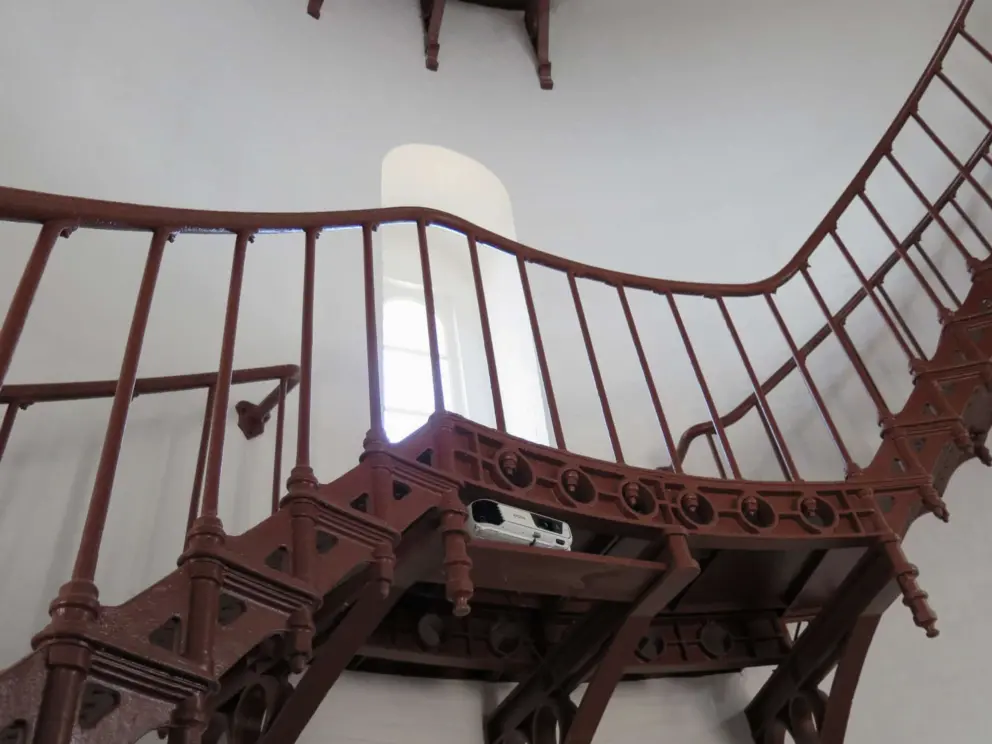 Ironwork and window inside the lighthouse!