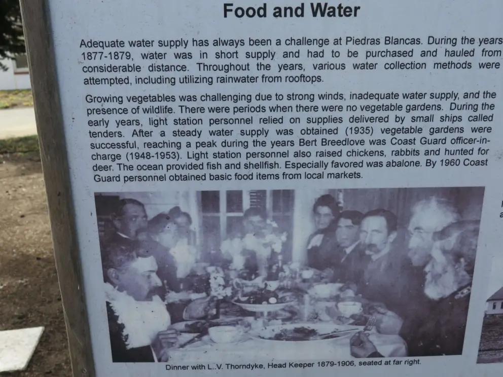 Water and vegetables often had to be delivered from far away, until 1935 when a water supply was obtained, and gardens could grow. 