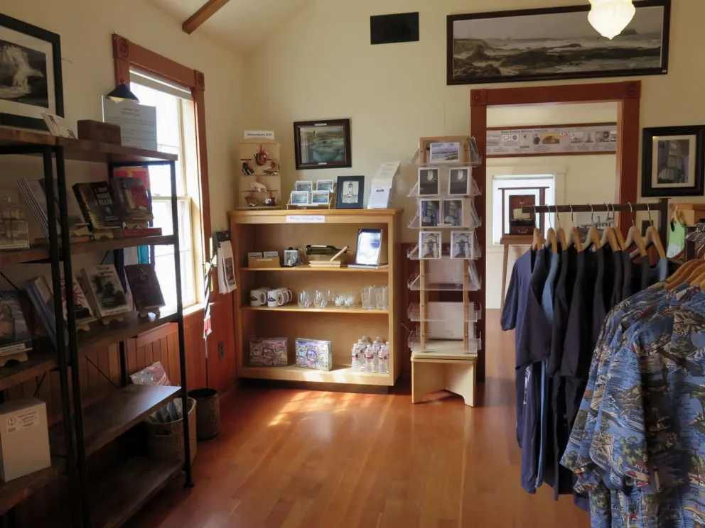 Inside the gift shop.
