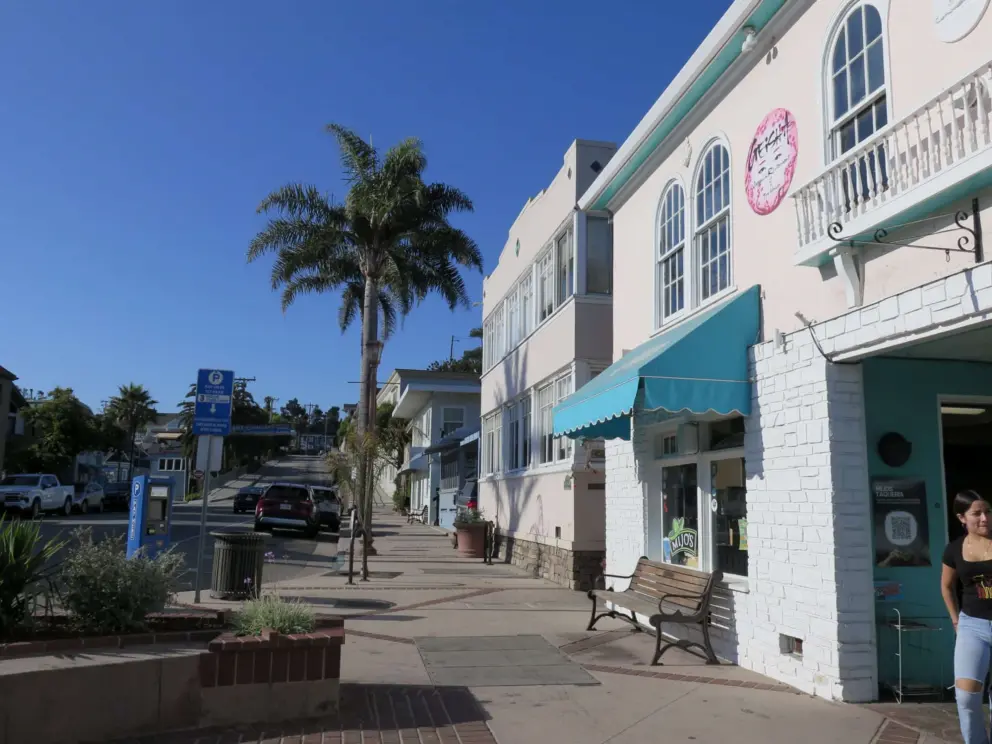 A white storefront. 