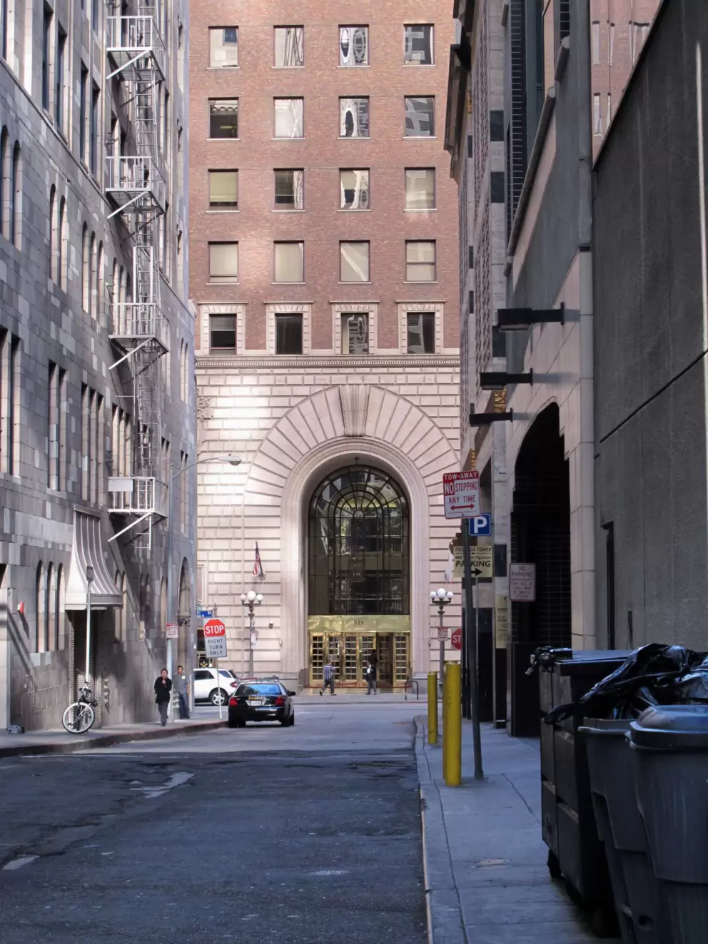 Ugly alley to gorgeous building.