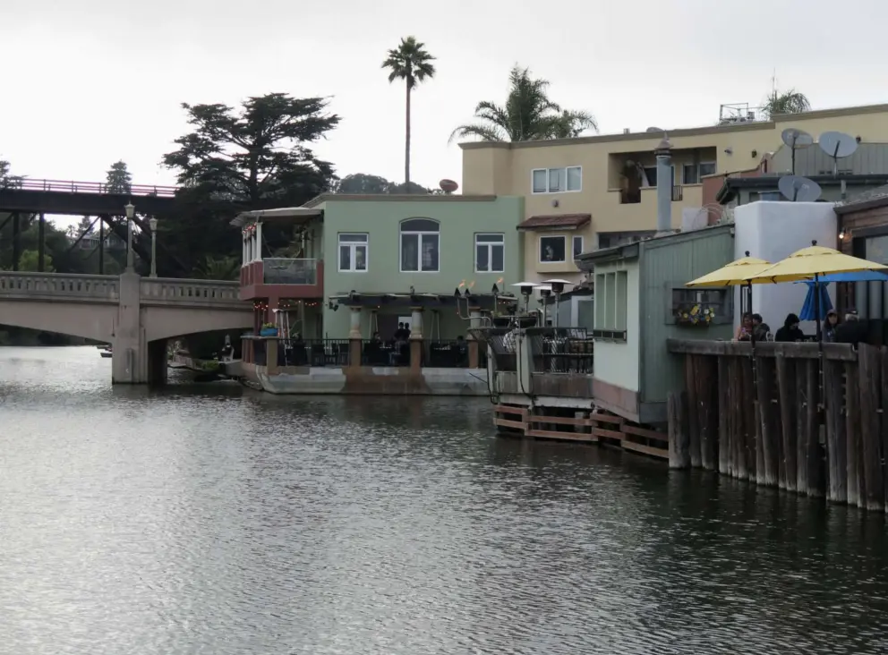 Creekside cafes, like Margaritaville, look nice.