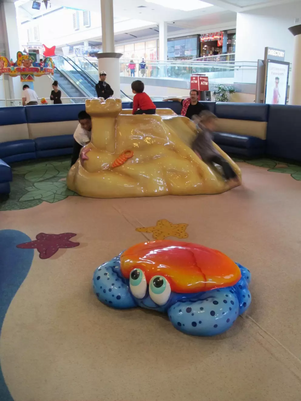 The cute crab just cries out to be climbed on!