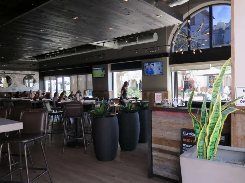 Inside Eureka cafe. 