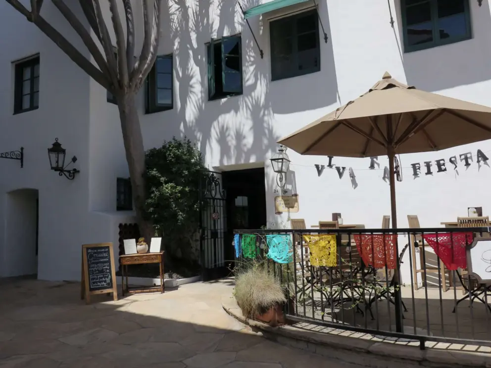 El Paseo during Fiesta Days in August. 