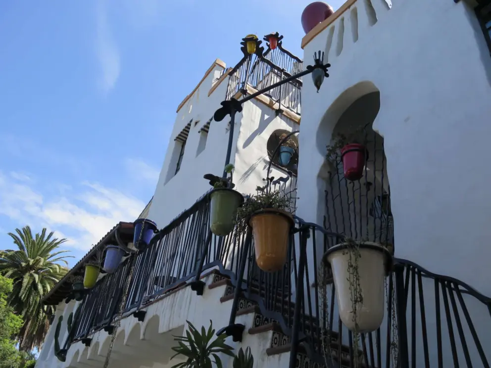 Colorful flower pots at El Jardin. 