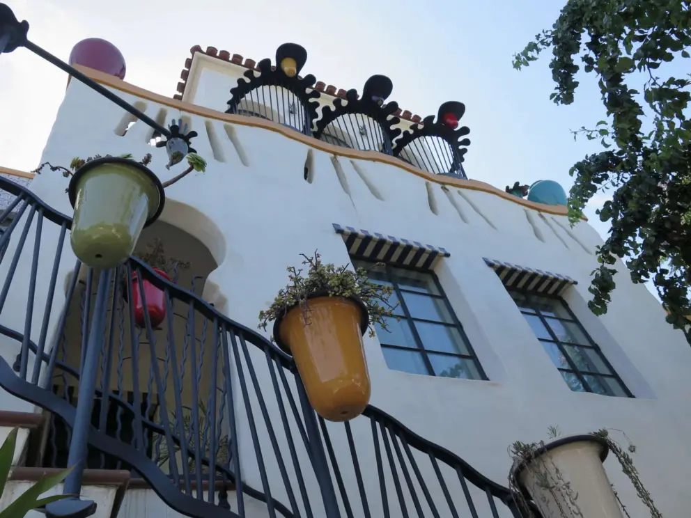 Flower pots and interesting shapes like a Dr. Suess book! At El Jardin, 819 Garden Street. 