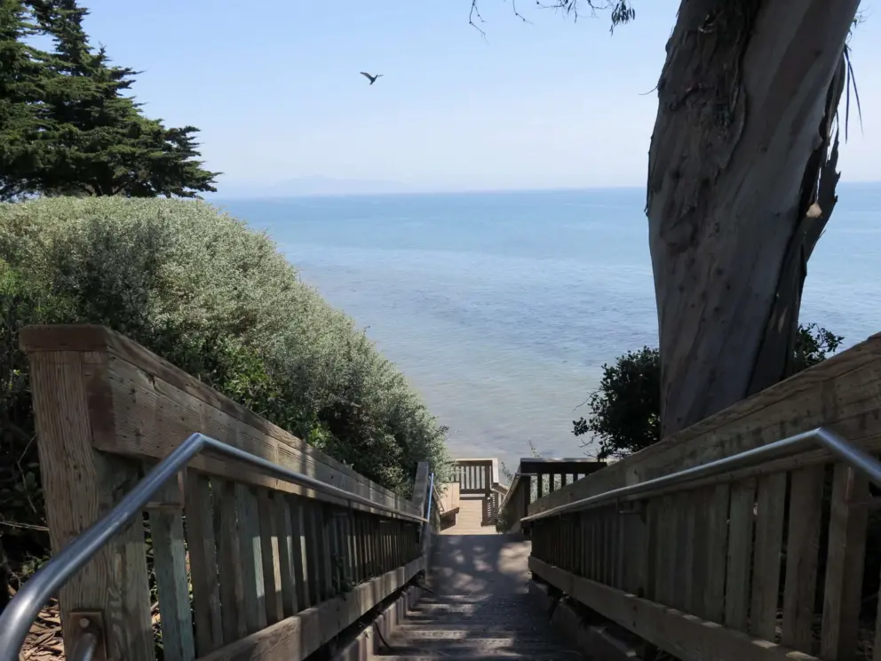 I love the stairs down to the sand. 