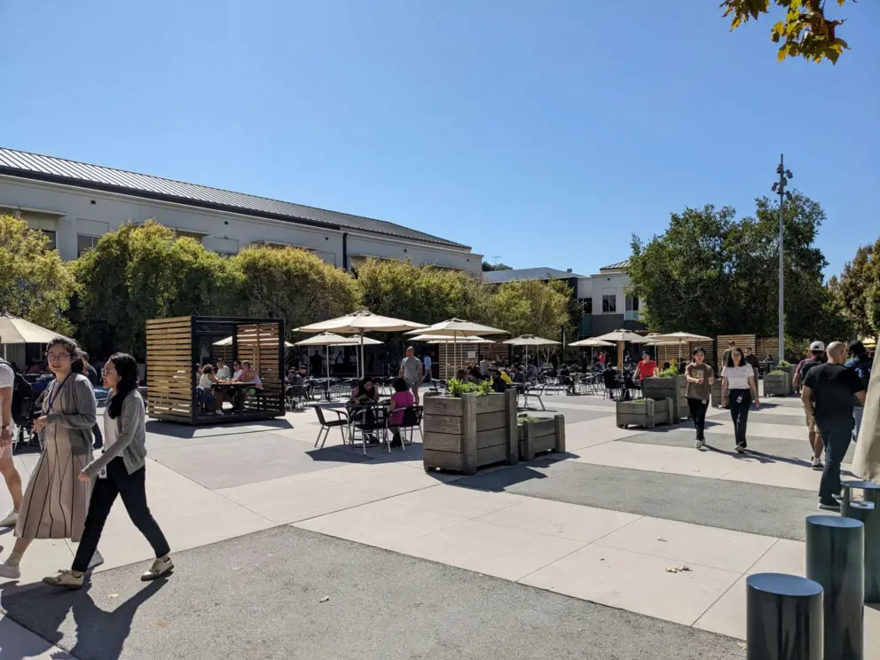 Campus on a sunny October morning.