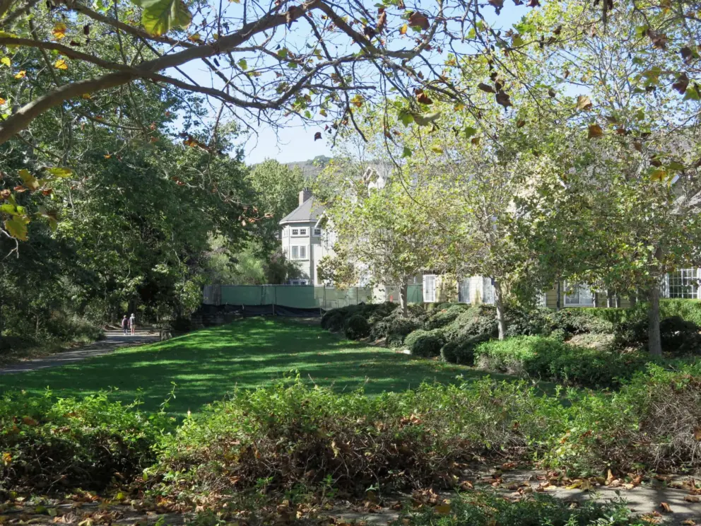Lawn along the trail, at Avila Village. 