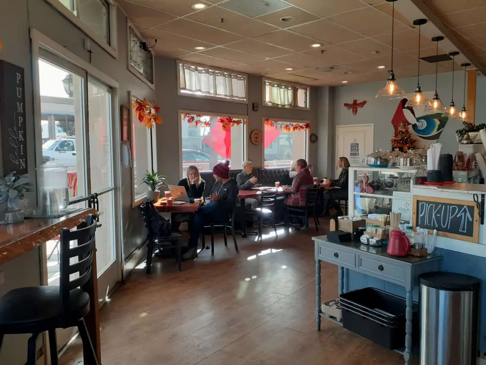 It's very nice inside Red Bee Coffee!