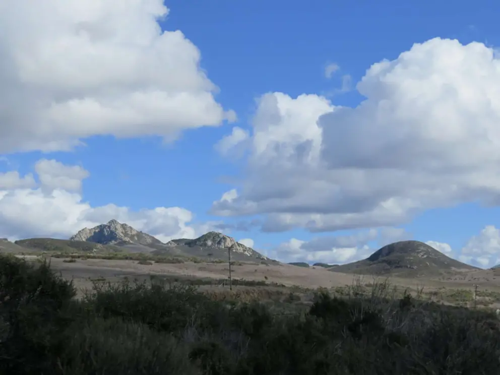The drive to Los Osos from Morro Bay. Wonderful mountains!