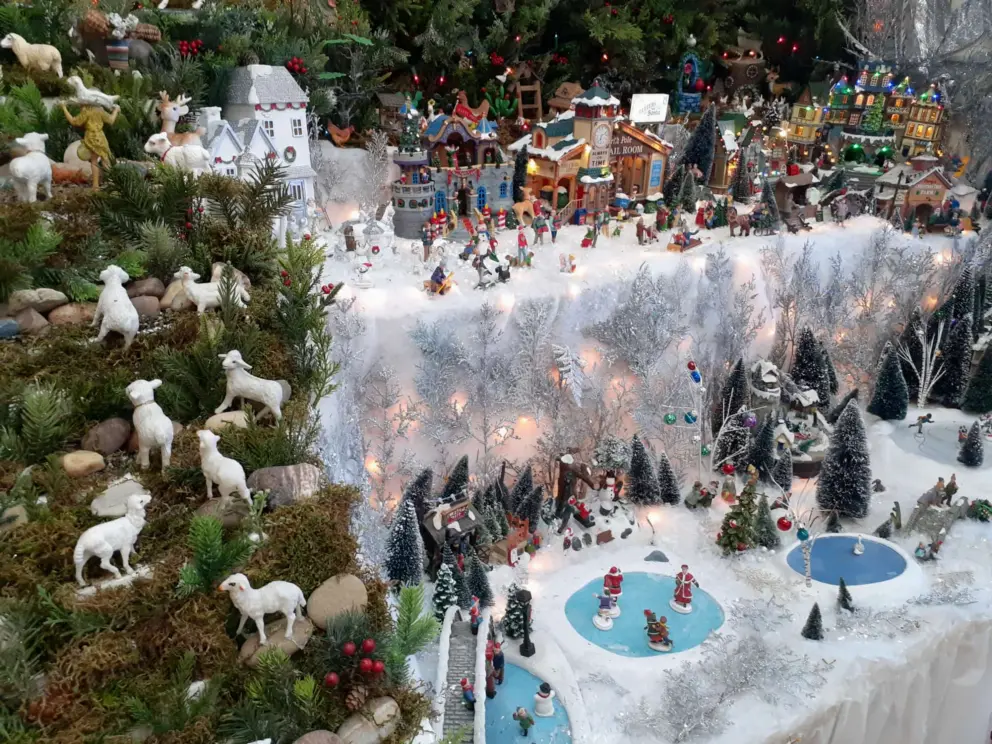 Miniature Christmas village at El Sitio- you can admire it when you pick up your picnic in December!