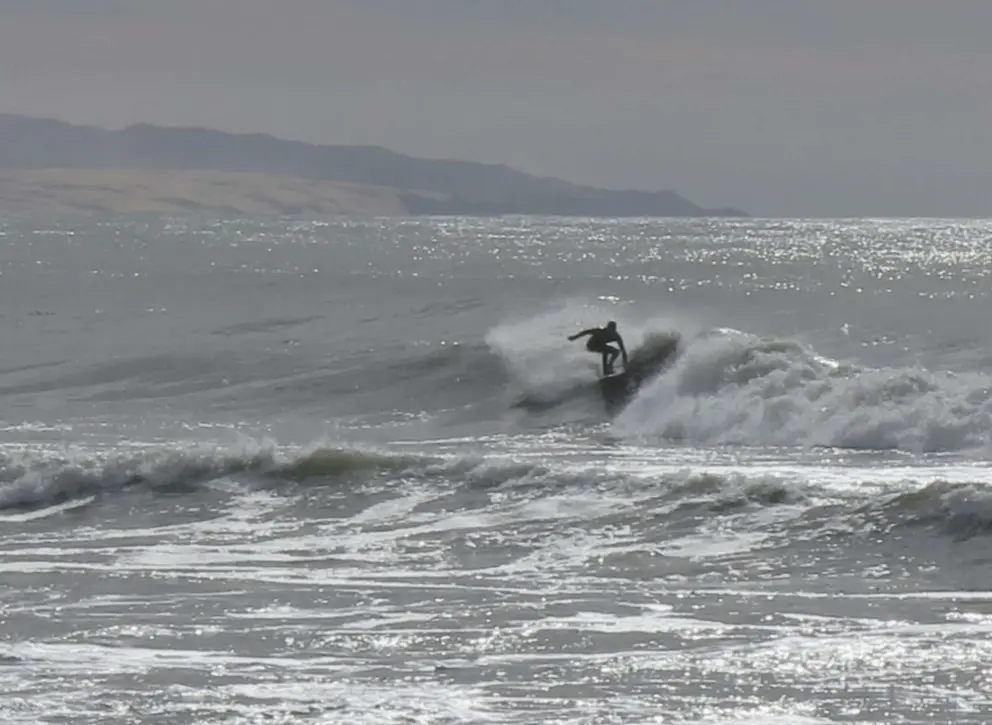 The end of a ride at Saint Ann's surf break.