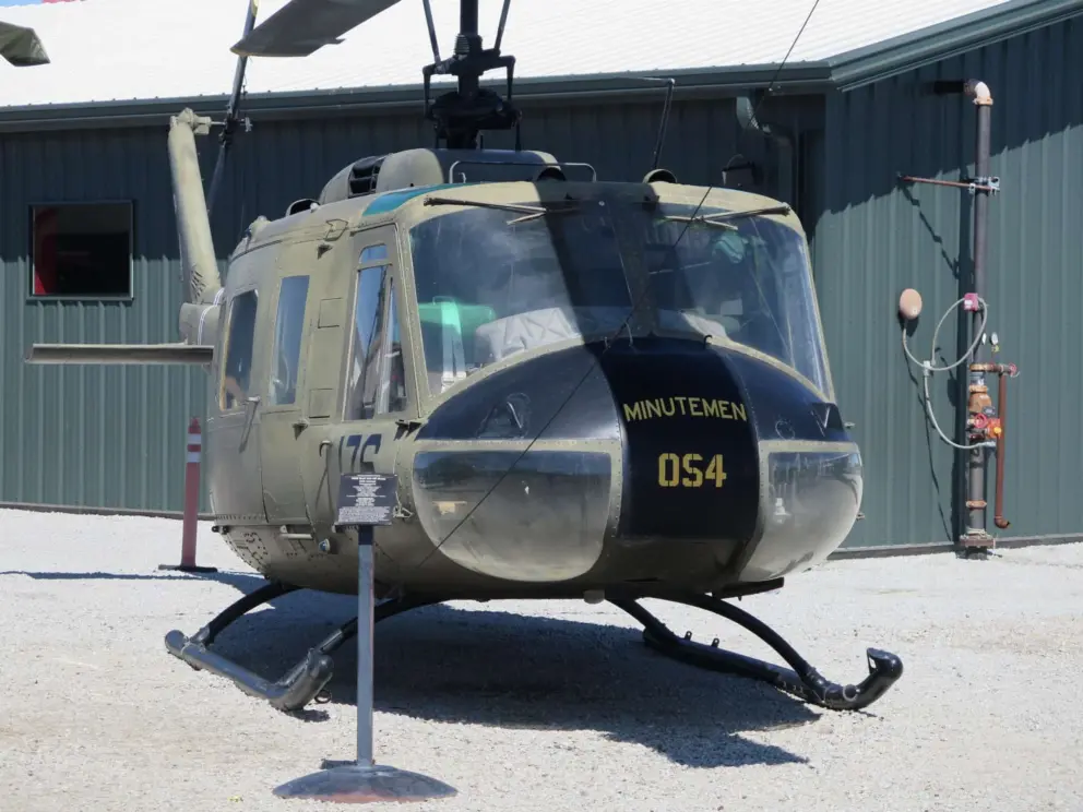 Huey helicopter from the Vietnam era. Minutemen helicopter. 