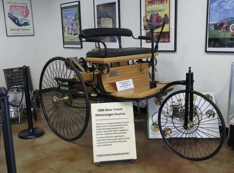 Replica of 1886 Benz Patent Motorwagen.