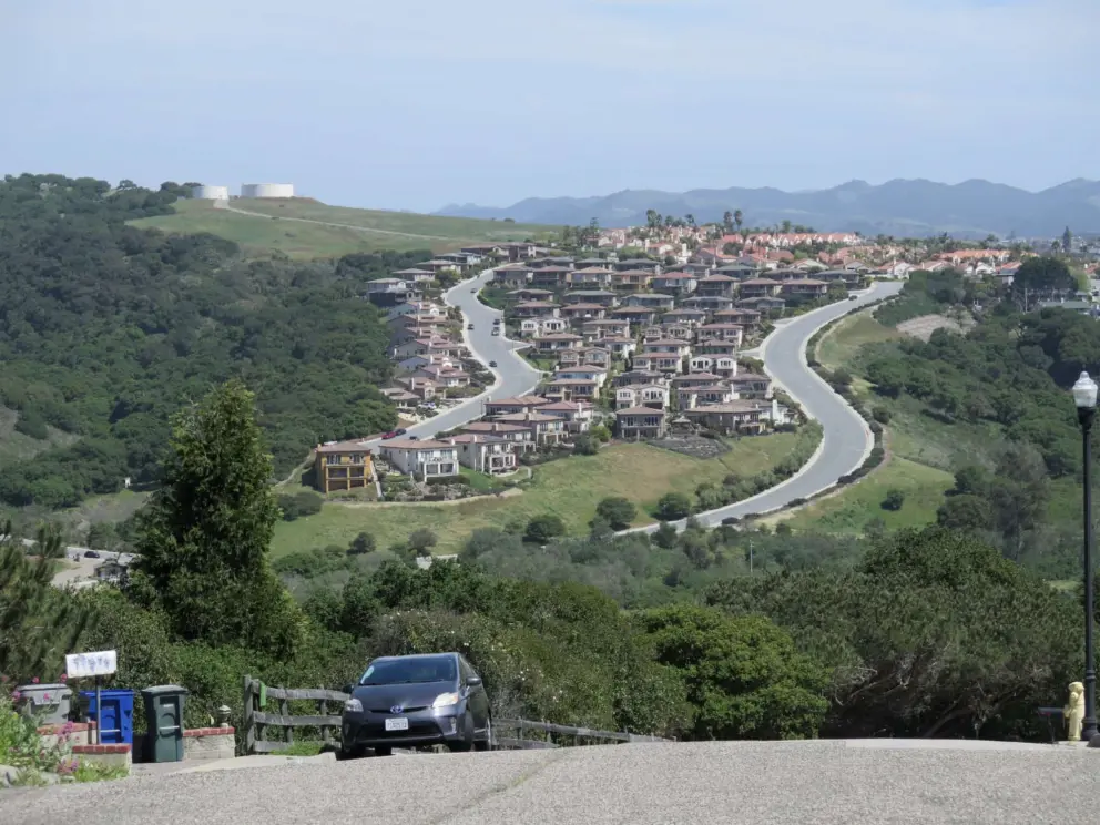 View across Price Canyon from a nearby street. 
