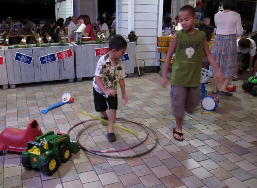 Fun to be had outside Bubba Gump's.