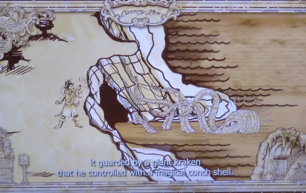 You are introduced to the story in the waiting area. 