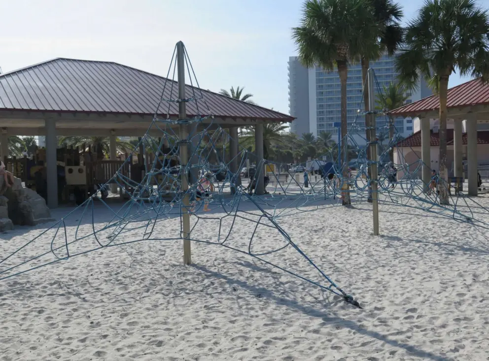 Space nets and white sand!