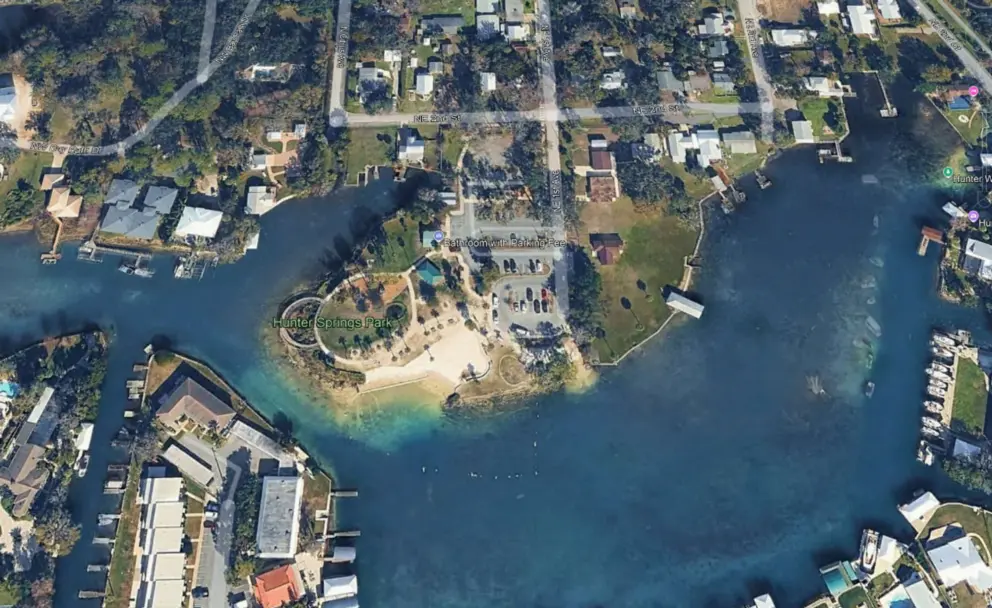 The beautiful surroundings where Hunter Springs Park Beach is located. 