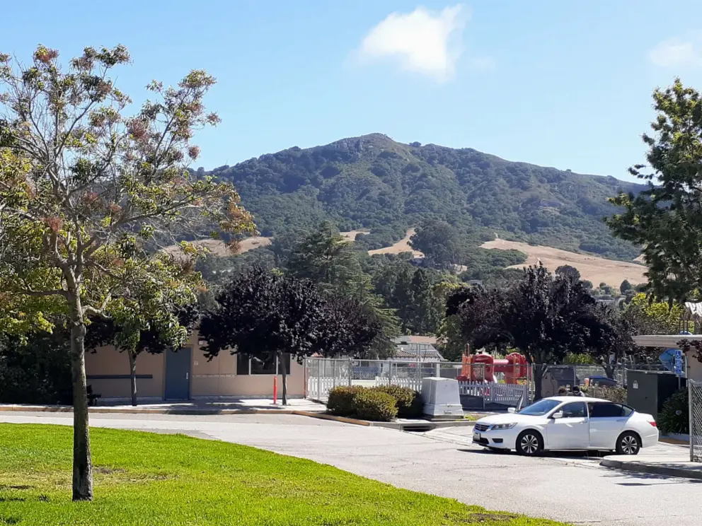 View of Madonna Mountain, near Throop Park. 