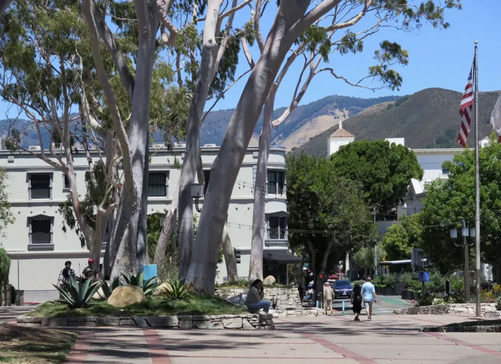 View of the mountains from the mission. 