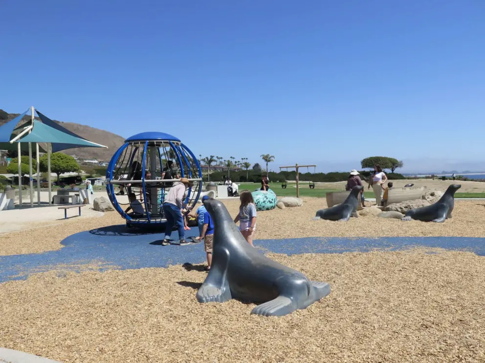 Seal sculptures and spinner. 