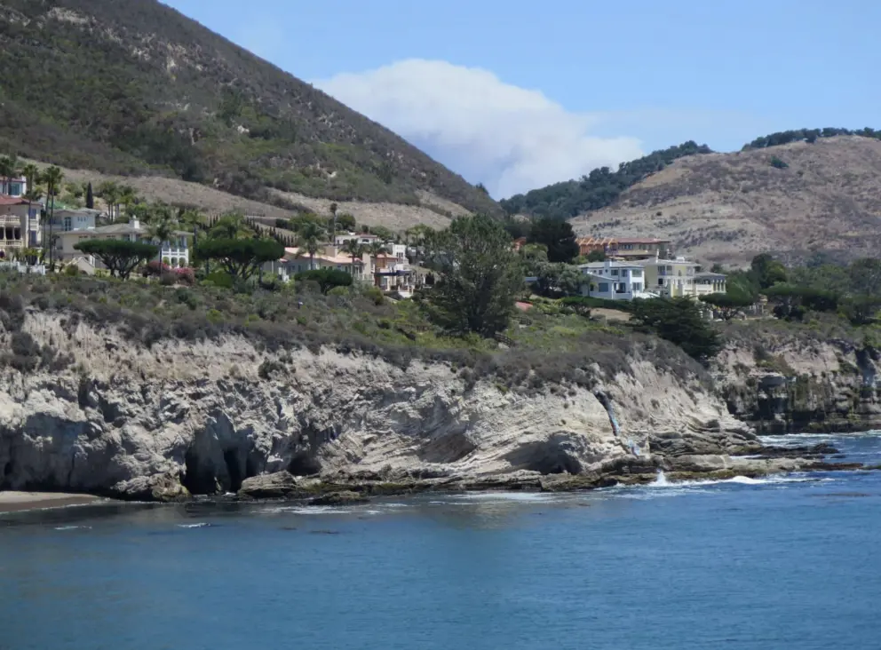 The Shell Beach Bluffs Trail is above Pirate's Cove Beach and the cliffs just past it. 